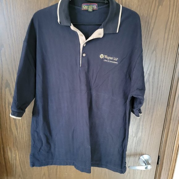 Cross Creek Navy Blue Wegner LLP Polo Shirt Size XL - Picture 8 of 14